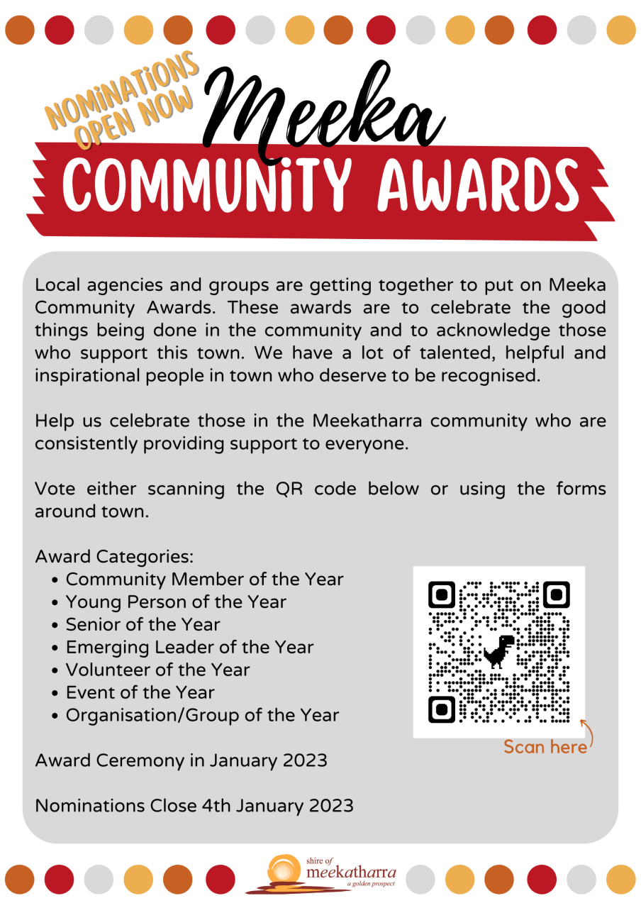 Meeka Community Award Nominations Now Open